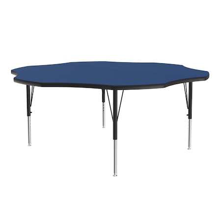Correll Flower Adjustable Height Activity Kids School Table, High Pressure Laminate, Blue A60-FLR-37